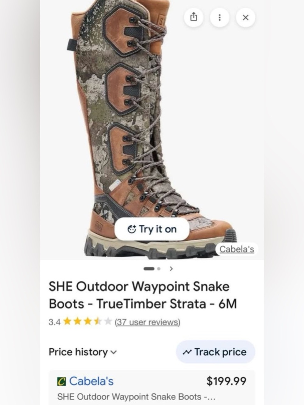 Women's SHE Brown Camo Lace-Up Snake Boots used twice . - Picture 5 of 7
